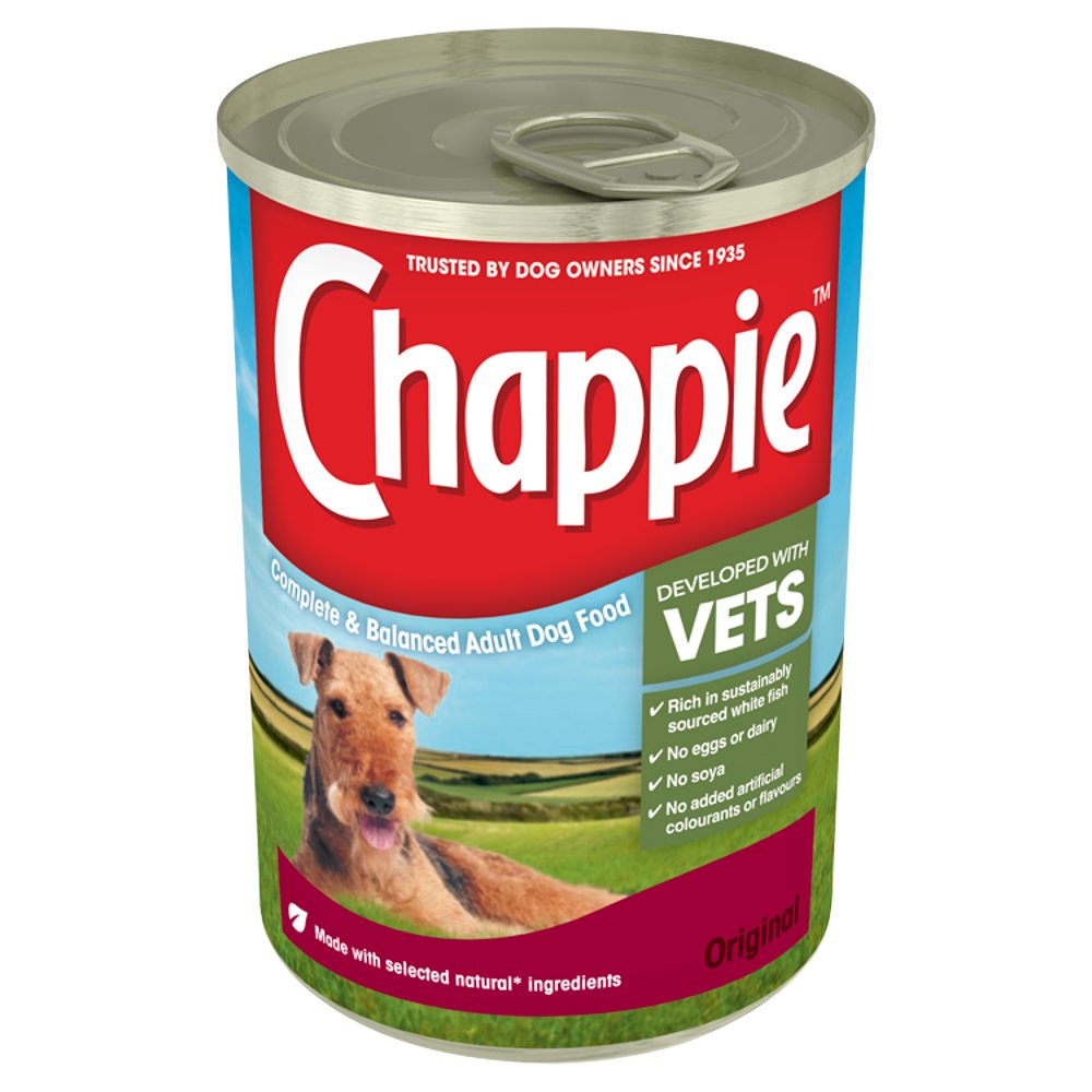 chappie dog food large tins